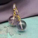 Серьги с лавандовым аметистом