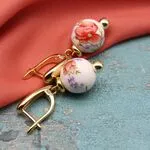 Серьги из расписного фарфора