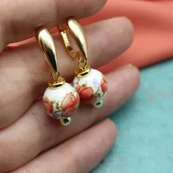 Серьги с маками